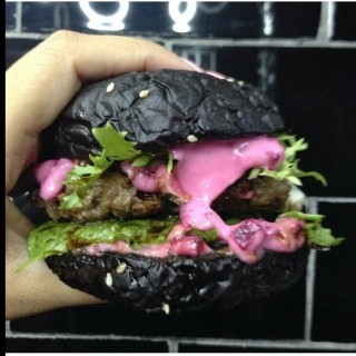 black burger with beetroot sauce - dari The Stacks Burger (Kemang) di Kemang |Jakarta