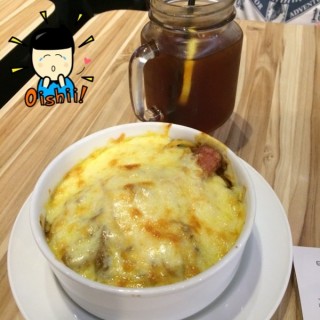 Cheese baked mushroom rice - Dhoby Ghaut / Eighteen Chefs (Dhoby Ghaut)|Singapore