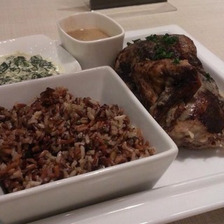Cocoa Rubbed Roast Chicken with creamed spinach and wild rice - dari Magnum Manila (Fort Bonifacio ) di Fort Bonifacio |Metro Manila